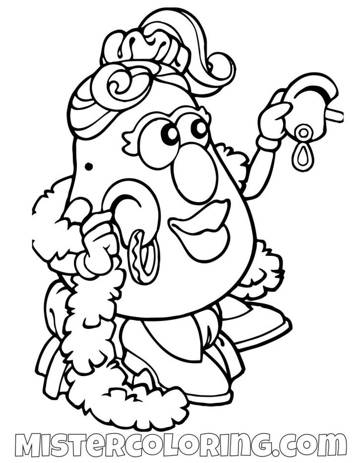 Mrs. Po Head Fancy Toy Story Coloring Page En 2020 encequiconcerne Mr Patate Coloriage