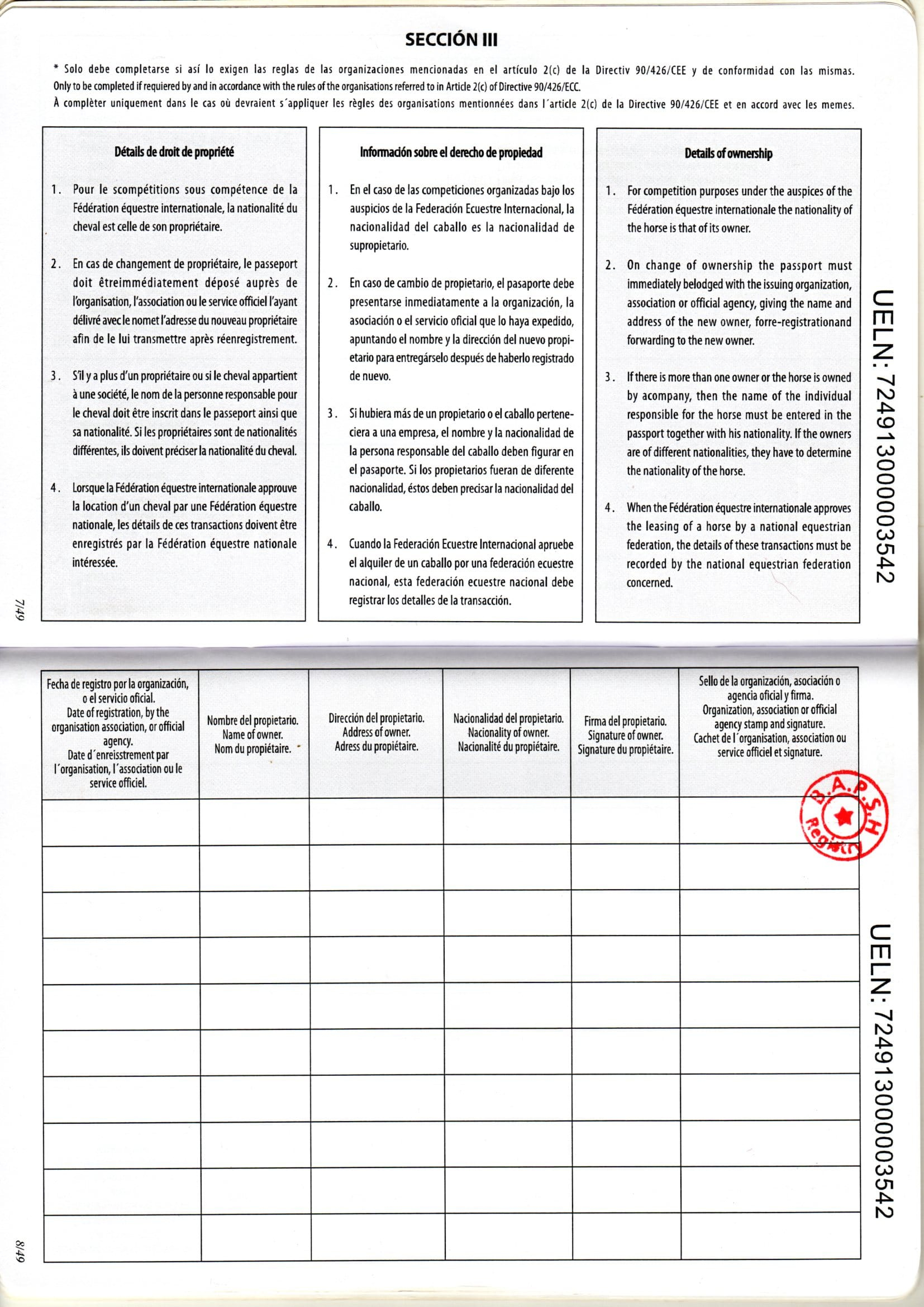 Murcia-Region Gov Passport Sec Iii-Owner Details - The intérieur Nombre De Region 