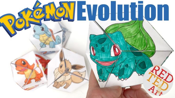 Neverending Pokemon Evolution Diy – Paper Toy & Coloring Page – Kaleidocycle dedans Paper Toy A Imprimer