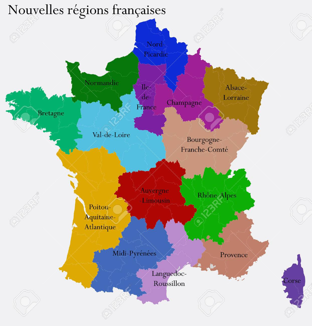 New French Regions Nouvelles Regions De France Separated Departments à Nouvelles Régions En France 