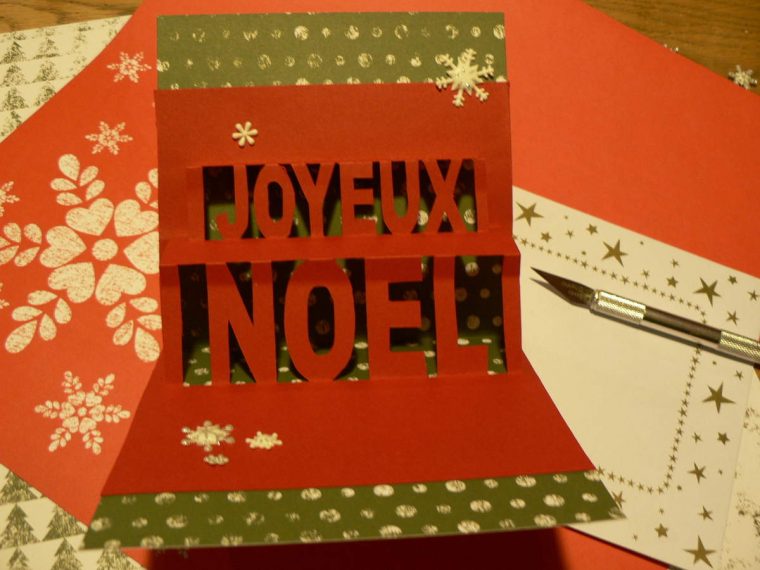 Noël 2016 Carte Kirigami – Le Blog De Pomm'rose concernant Carte Joyeux Noel À Imprimer