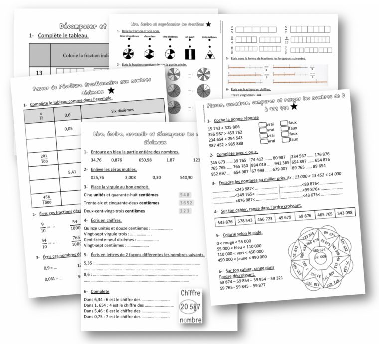 Nombres Cm2 – Les Exercices – La Classe De Mallory encequiconcerne Exercice Chiffre Romain