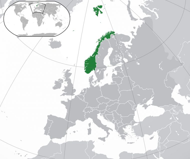 Norvège — Wikipédia à Carte Europe Avec Capitales