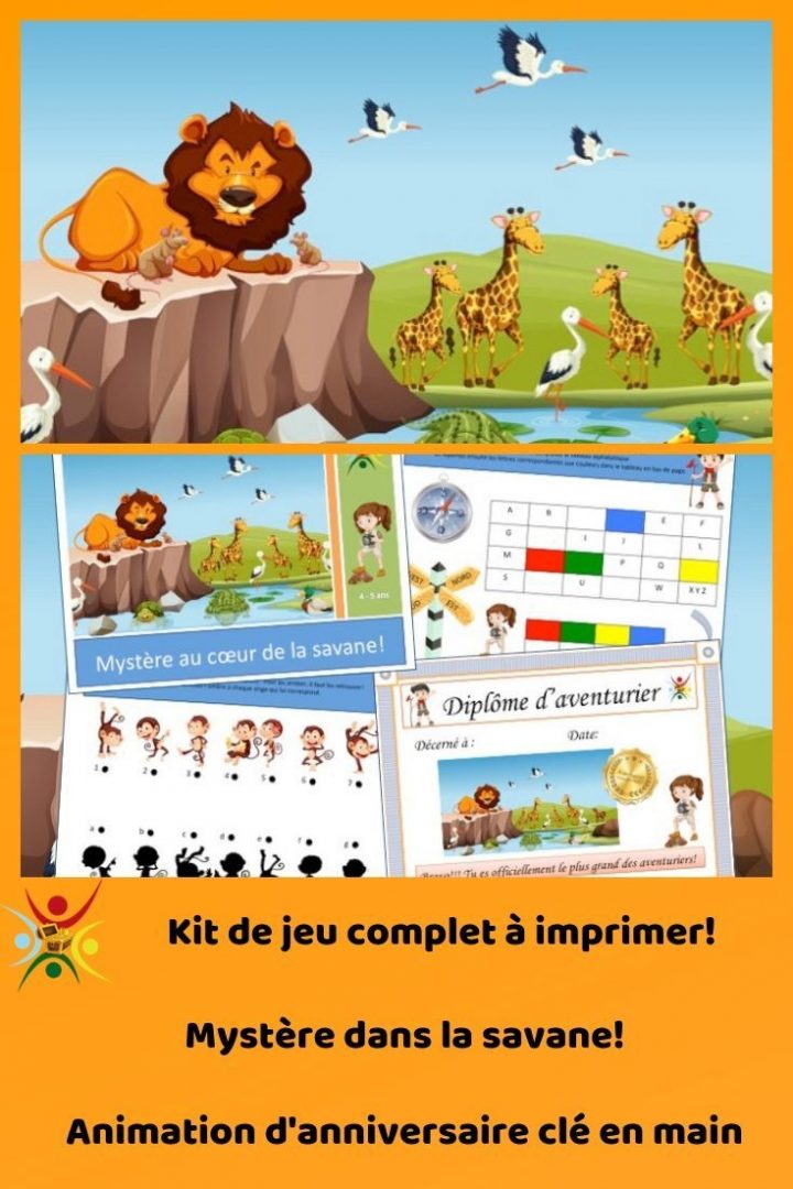 Notre Jeu Sur Le Thème De La Savane Est Maintenant encequiconcerne Jeux À Imprimer 6 Ans