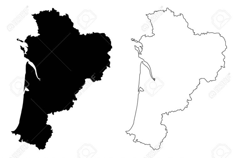 Nouvelle-Aquitaine (France, Administrative Region) Map Vector.. tout Nouvelle Region France