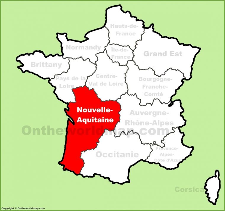 Nouvelle-Aquitaine Location On The France Map tout Nouvelle Region France