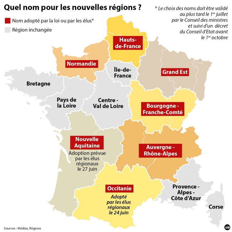 Nouvelle-Aquitaine : Nouveau Nom De La Grande Région dedans Carte Des Régions De France 2016