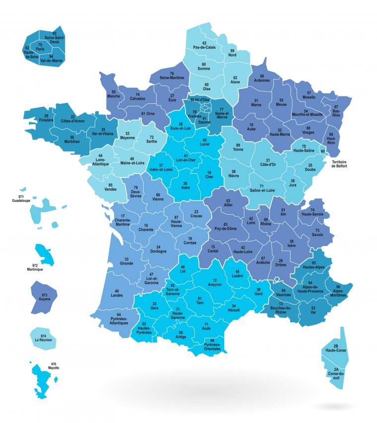 Numéros Et Départements De France Métropolitaine concernant Numéro Des Départements