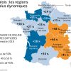 Offres D'emploi: Les Régions Françaises Les Plus Dynamiques concernant Nombre De Régions En France 2017
