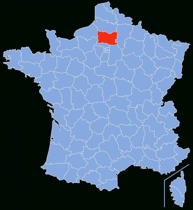 Oise (Département) — Wikipédia encequiconcerne Carte De France Avec Départements Et Préfectures