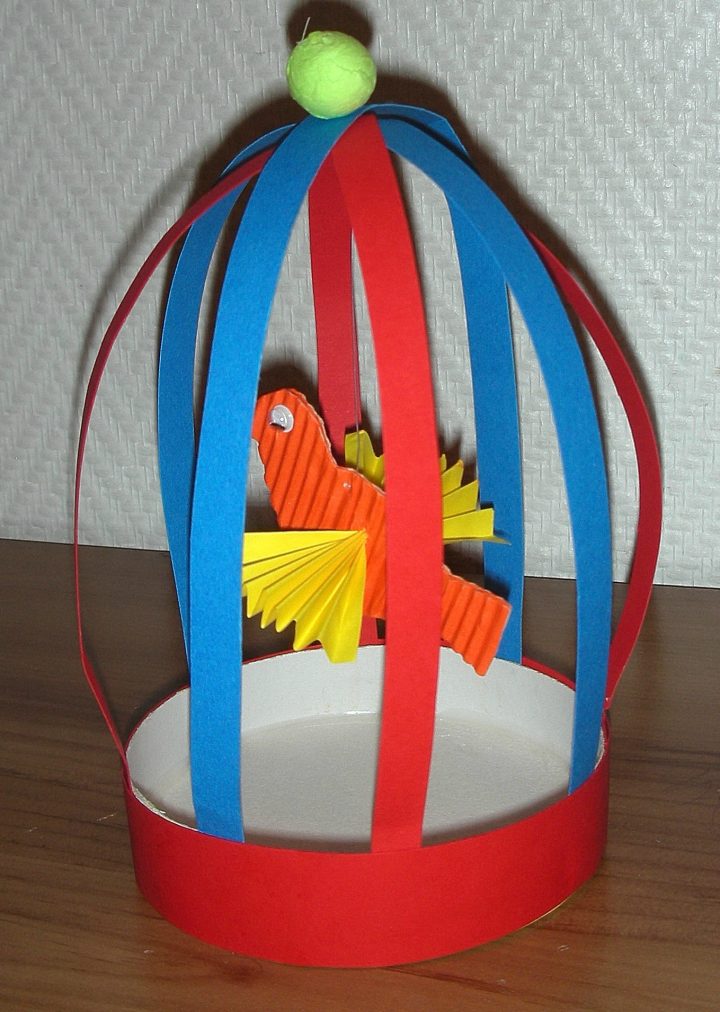 Oiseau Dans Sa Cage – Bricolage Facile Et Sympa – La Maison intérieur Decoupage Papier Facile