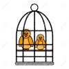 Oiseau Dans Une Icône De Dessin Animé De Cage Sur Fond Blanc. Design  Coloré. Illustration Vectorielle destiné Dessin De Cage D Oiseau