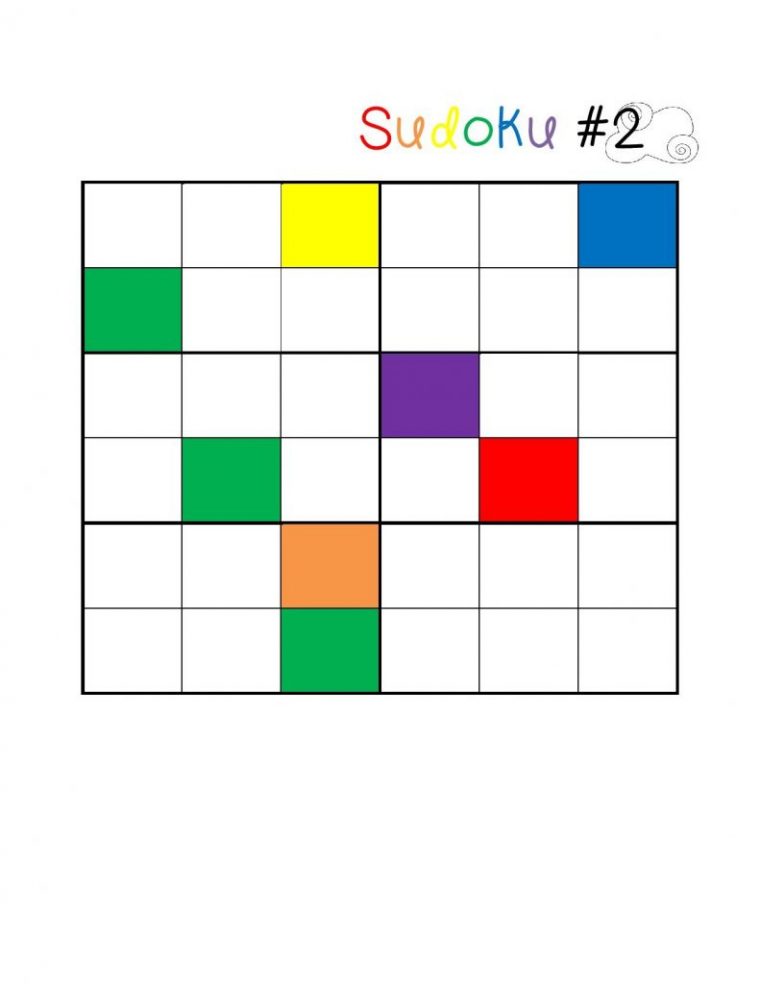 Okul Öncesi Sudoku Çalışma Sayfaları tout Sudoku Gs