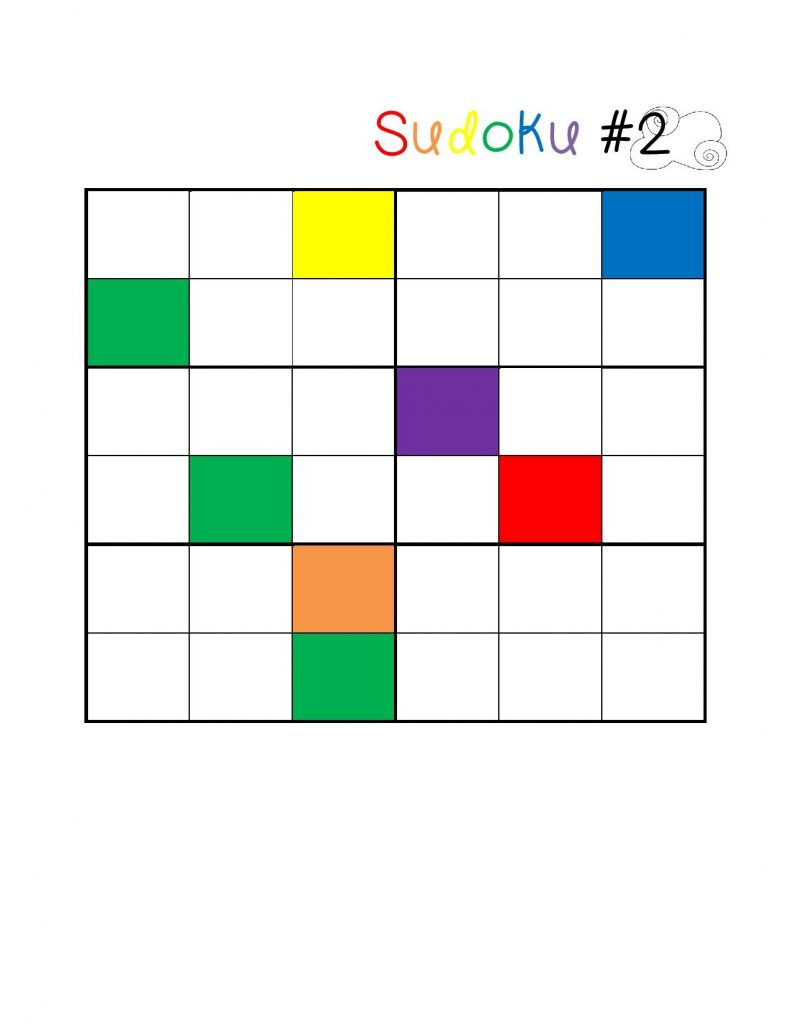 Okul Öncesi Sudoku Çalışma Sayfaları tout Sudoku Gs