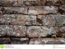 Old And Broken Red Stone Brick Wall Stock Image - Image Of tout Casse Brick