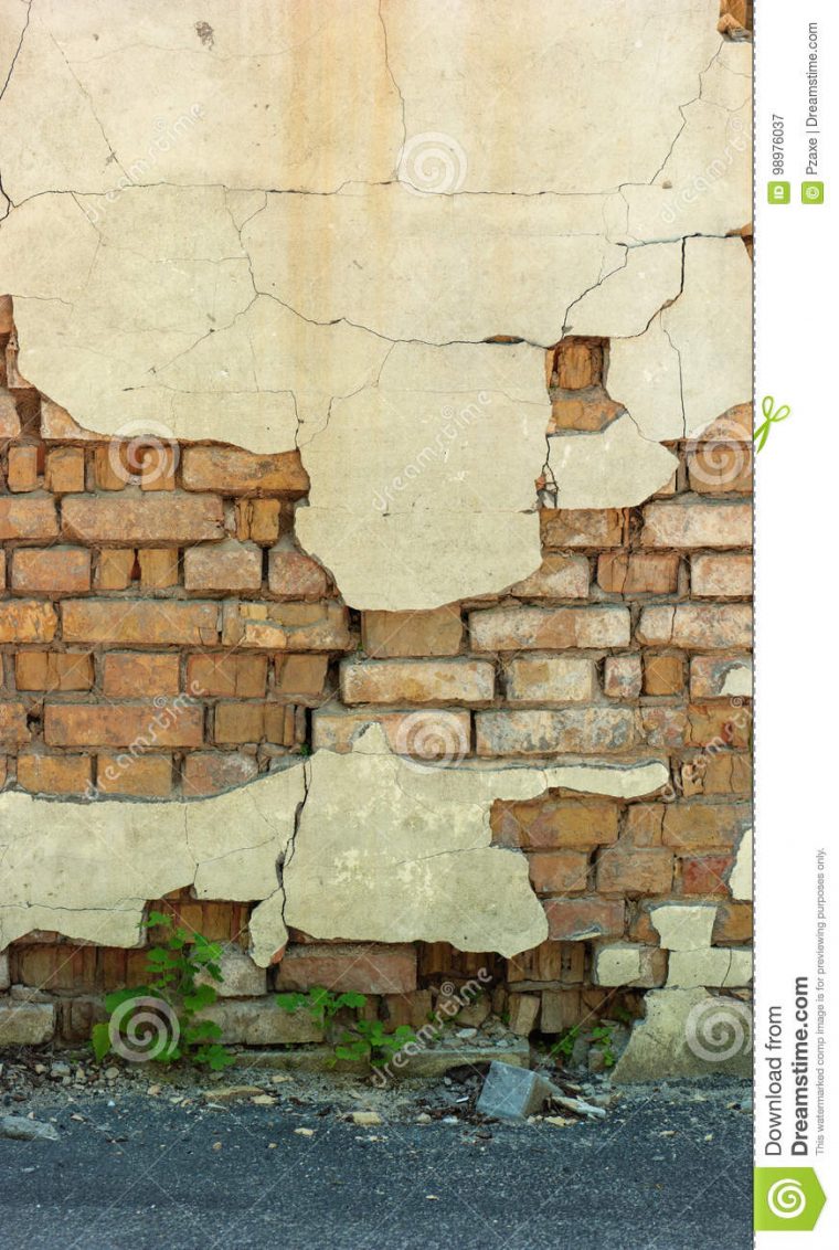 Old Broken Wall, Brickwork Stock Image. Image Of Square intérieur Casse Brick