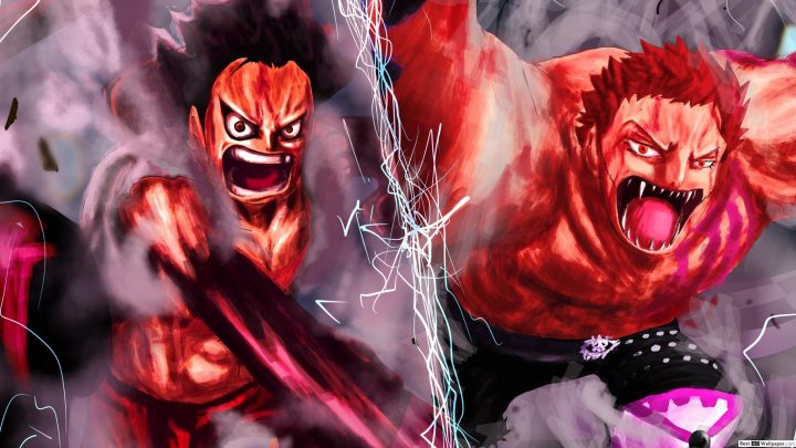 One Piece – Charlotte Katakuri Vs Monkey D. Luffy Hd Duvar serapportantà Dessin Animé De One Piece