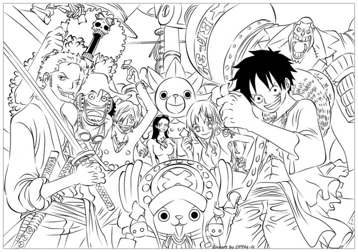 One Piece To Color For Kids – One Piece Kids Coloring Pages dedans Dessin Animé De One Piece