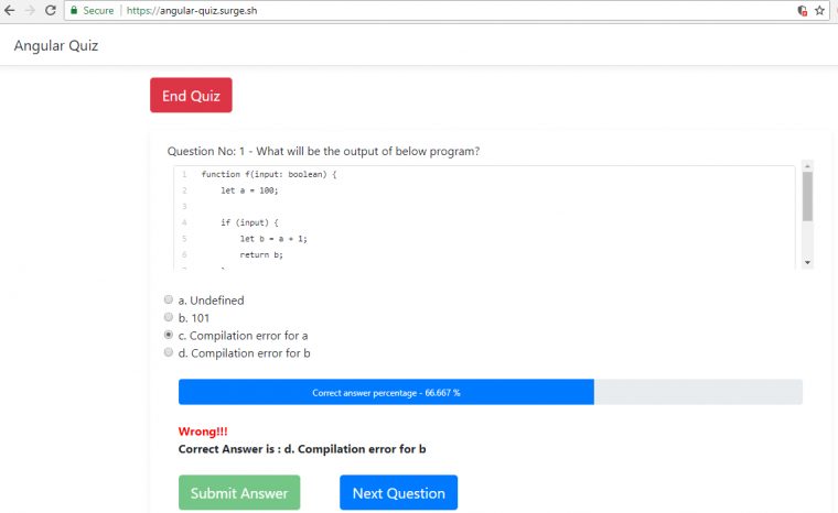 Online Quiz For Angular 2, 4, 5 & 6 Interview Questions encequiconcerne Quiz En Ligne Gratuit