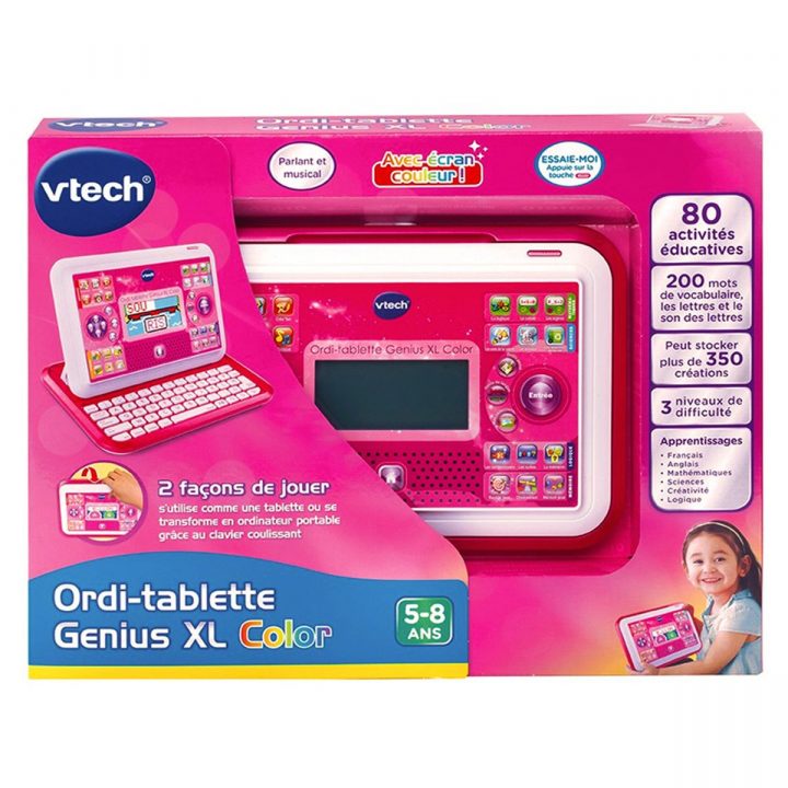 Ordinateur Tablette Xl Rose – Jeux Éducatifs – La Grande Récré concernant Ordinateur 3 Ans