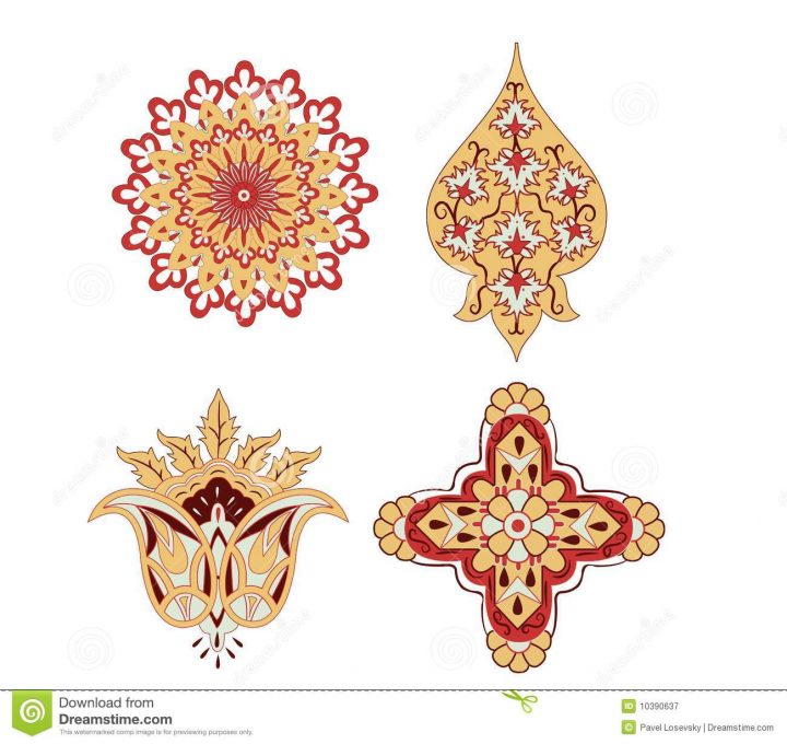 Oriental Elements Rosace Vector Stock Vector – Illustration tout Image De Rosace