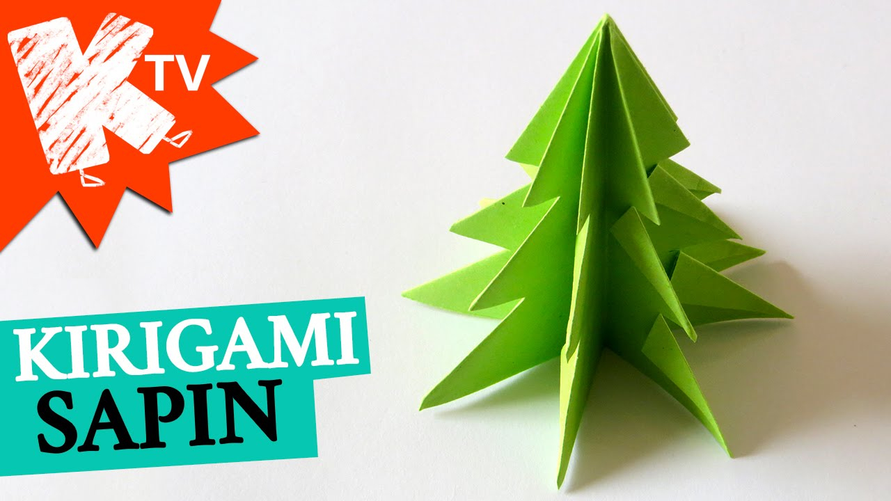 Origami Christmas Tree avec Decoupage Papier Facile