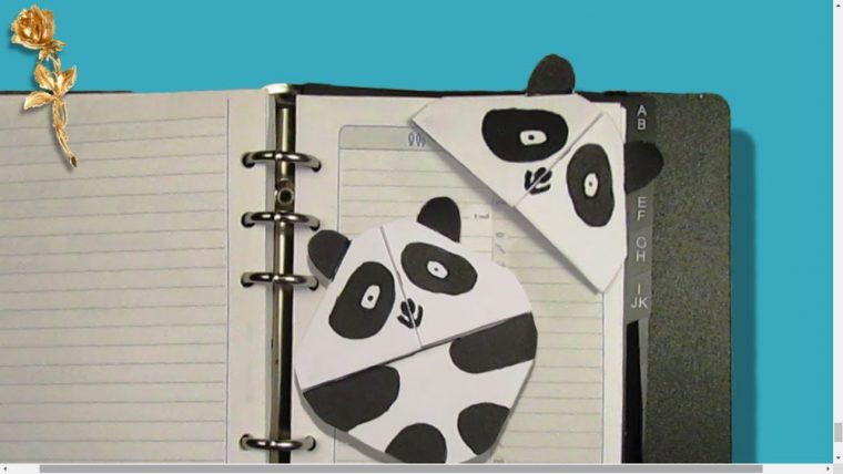 Origami Facile : 📑 Marque Page 🐼 Panda à Modele De Marque Page A Imprimer