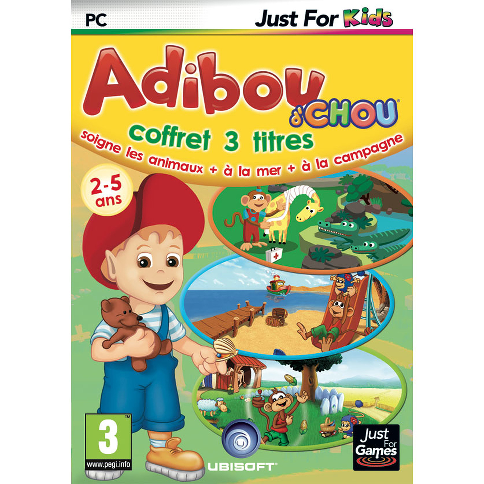 Pack Adibou'chou Mer + Campagne + Soigne Les Animaux (Pc avec Jeu Pc Adibou