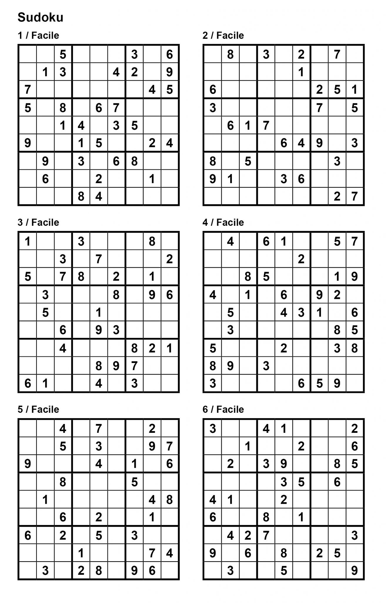 Pack N° 1 De 10 Grilles De Sudoku 9X9 / Niveau Facile avec Sudoku