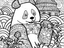 Panda En Chine - Pandas - Coloriages Difficiles Pour Adultes destiné Panda À Colorier