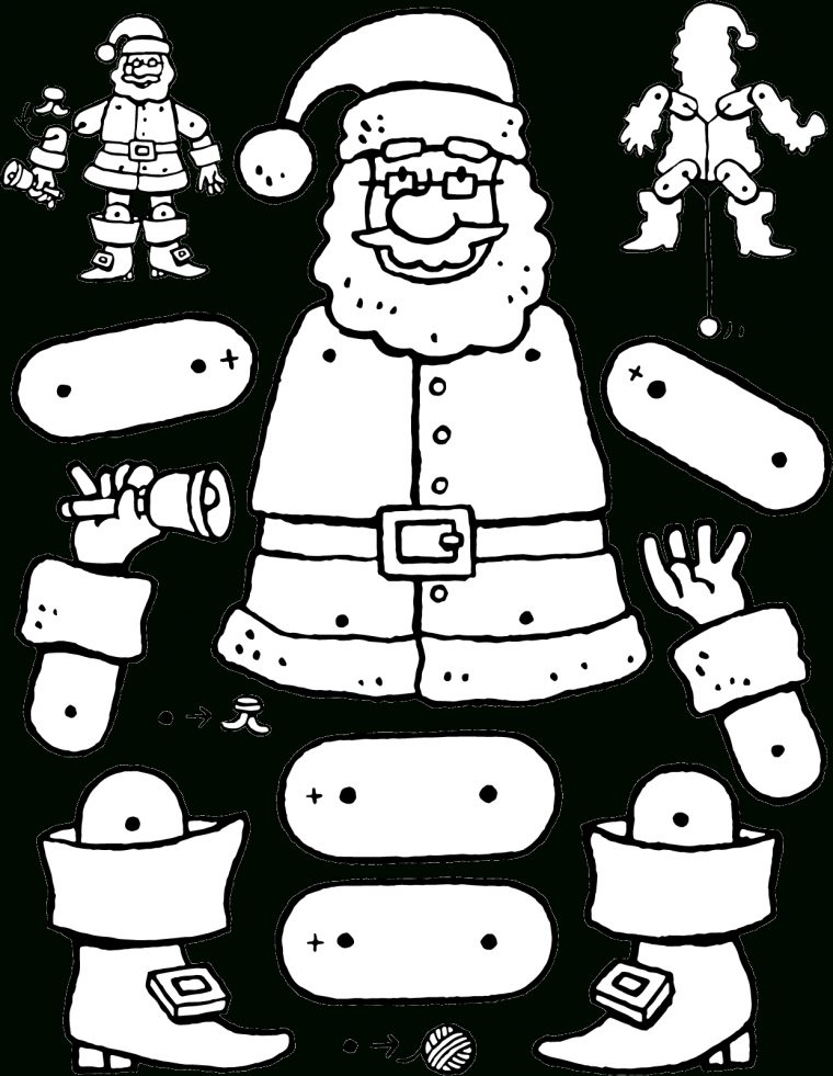 Pantin Père Noël – Kiddicoloriage encequiconcerne Coloriage De Pere Noel A Imprimer Gratuitement