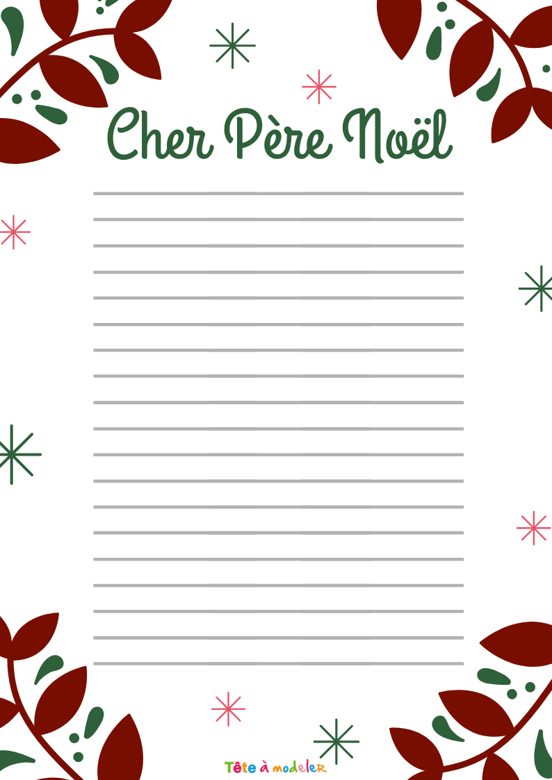 Papier À Lettre Du Père Noël Bonhomme De Neige Gratuit destiné Papier Lettre De Noel