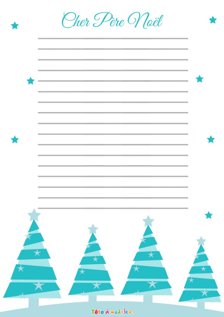 Papier À Lettre Gratuit Pour Noël – Tête À Modeler à Papier Lettre De Noel