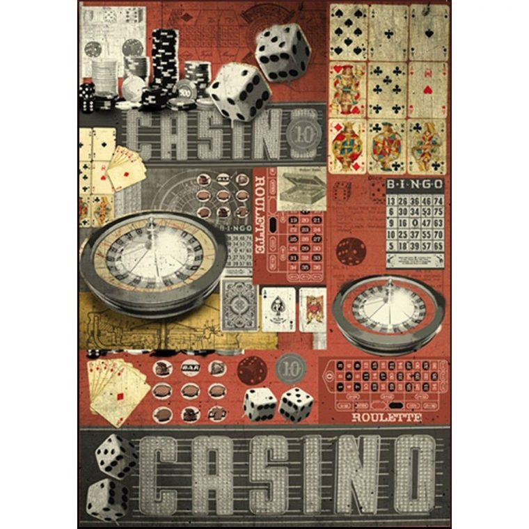 Papier De Découpage Dfg385 Casino Vintage Jeux encequiconcerne Jeux De Découpage