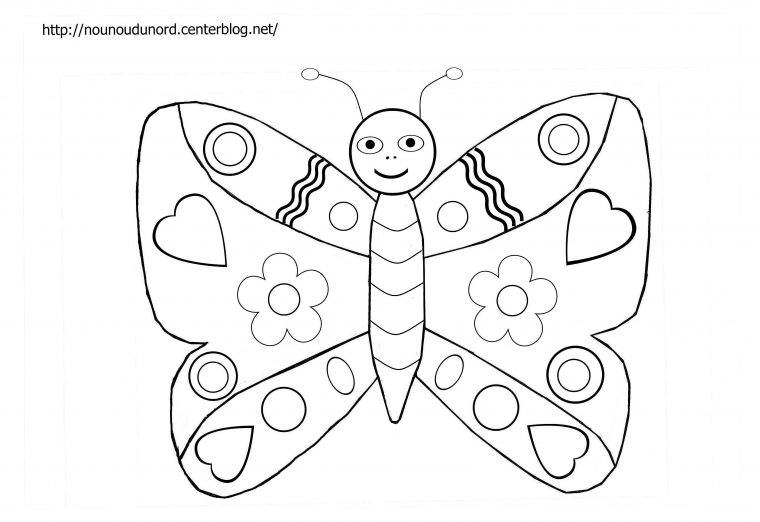 Papillon #38 (Animaux) – Coloriages À Imprimer avec Dessin Papillon À Colorier