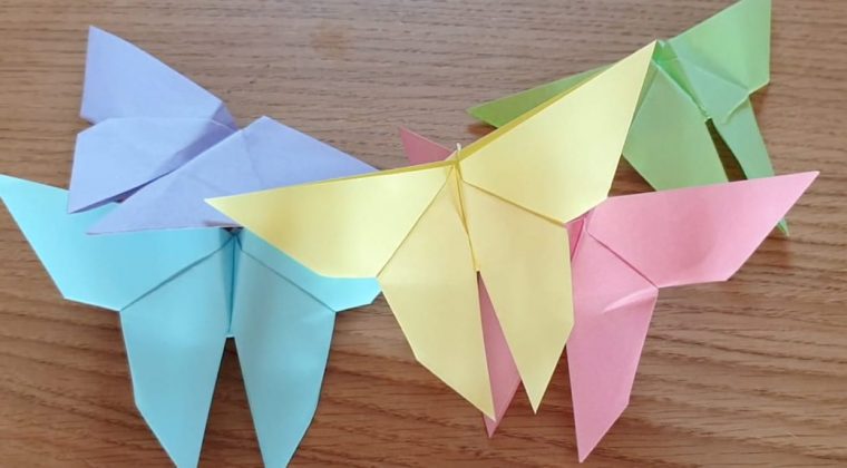 Papillon En Origami, Pliage Papier [Video] serapportantà Pliage Papier Enfant