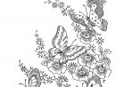 Papillons Fleurs - Coloriages D'insectes - 100% Mandalas Zen pour Dessin Papillon À Colorier