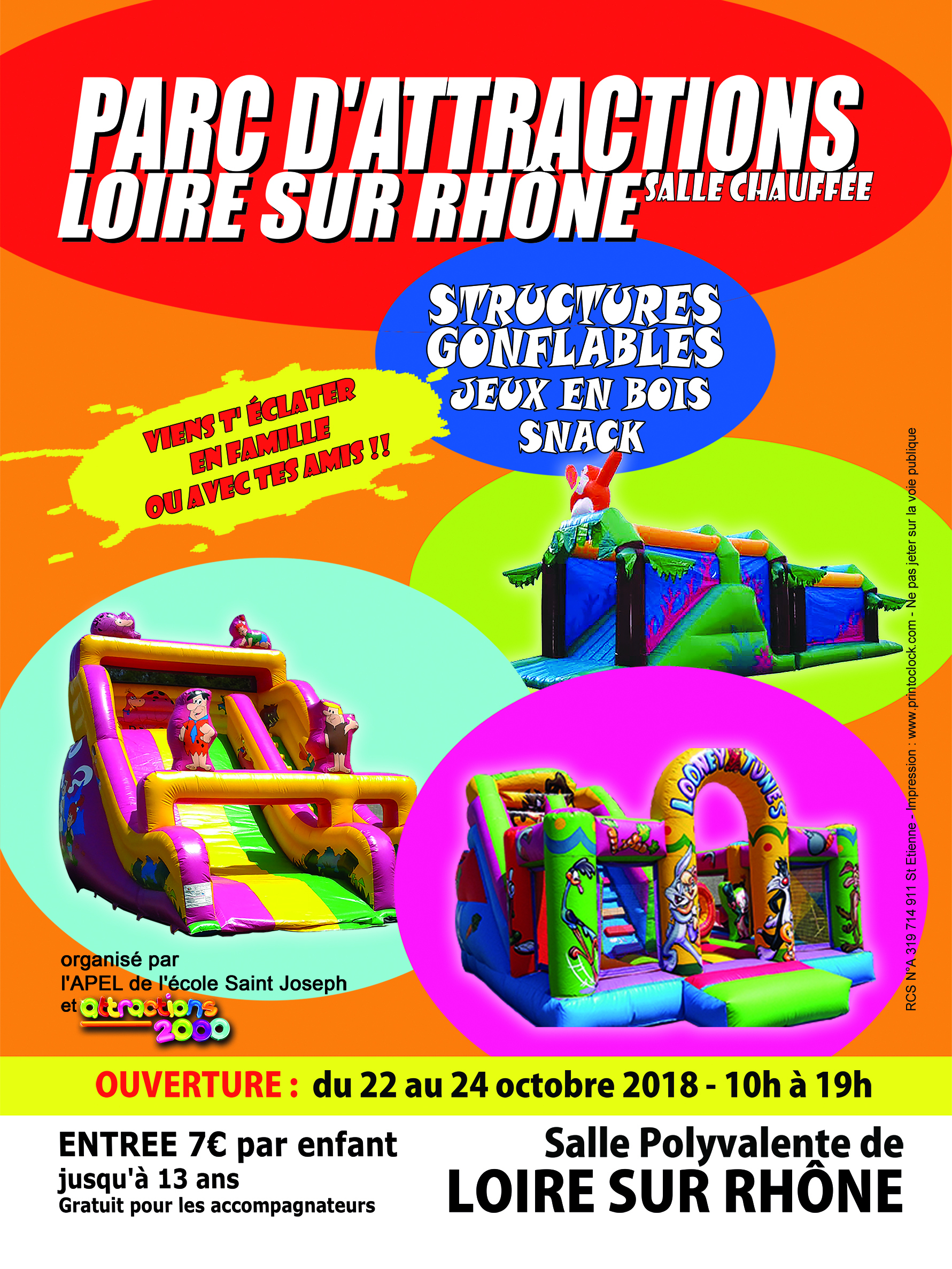 Parc De Jeux Gonflables - Loire-Sur-Rhône - Parcs De Loisirs tout Jeux 7 Ans Gratuit