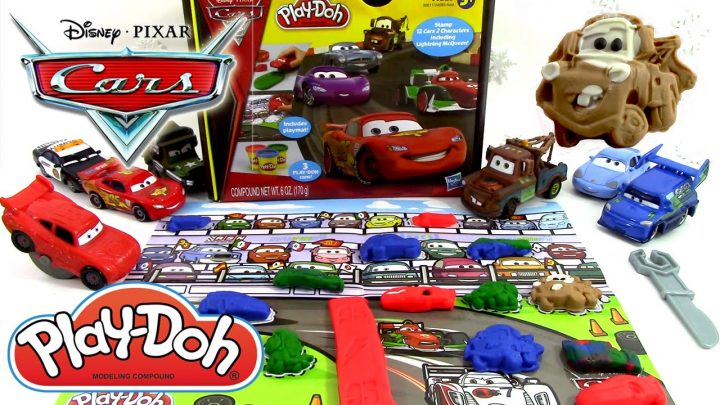 Pâte À Modeler Disney Cars 2 Play Doh Flash Mcqueen, Martin, Luigi, Guido,  Grand Prix pour Flash Mcqueen Martin