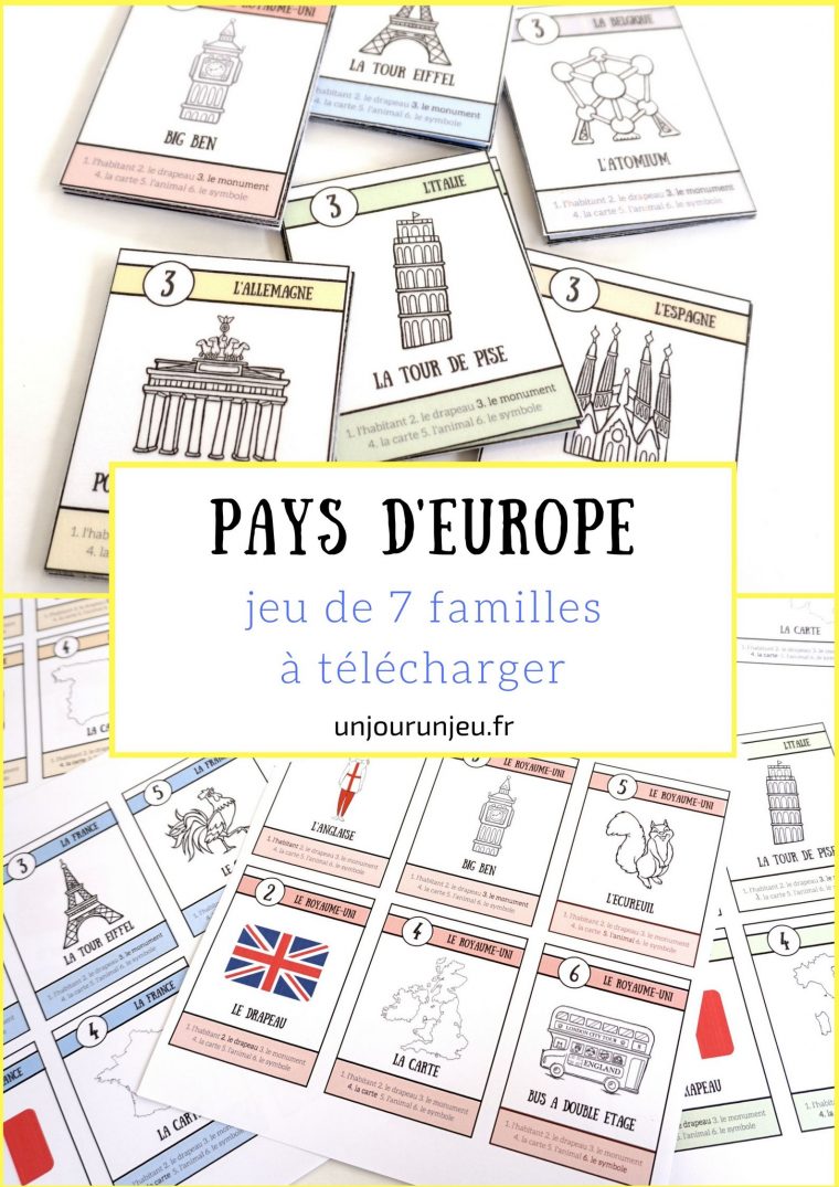 Pays D'europe : Le Jeu De 7 Familles À Télécharger dedans Carte De L Europe Avec Pays