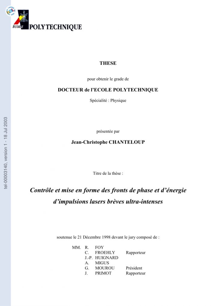 Pdf) Contrôle Et Mise En Forme Des Fronts De Phase Et D concernant Ivre Mots Fleches