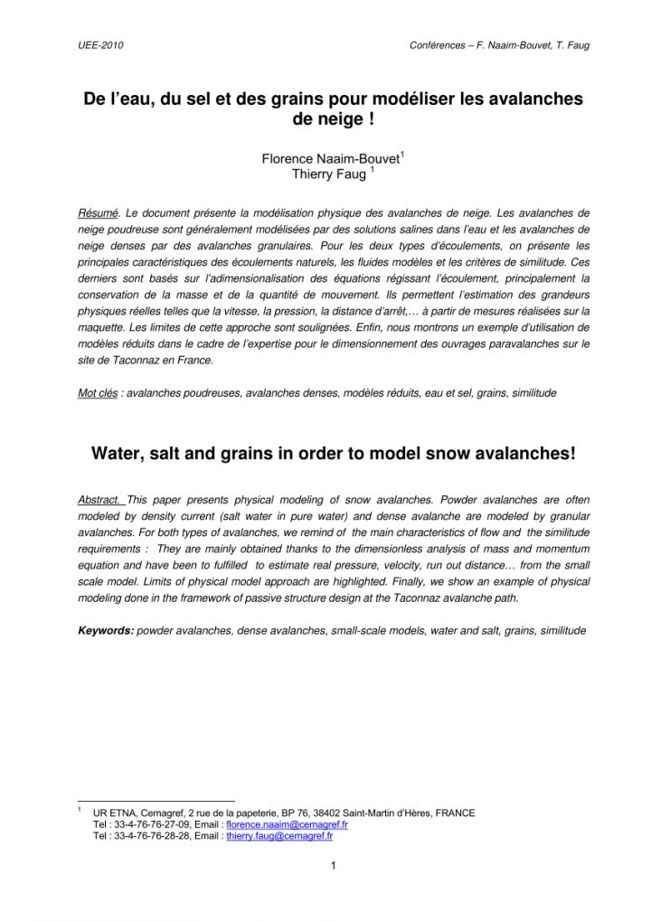 Pdf) De L'eau, Du Sel Et Des Grains Pour Modéliser Les dedans 4 Images Et Un Mot