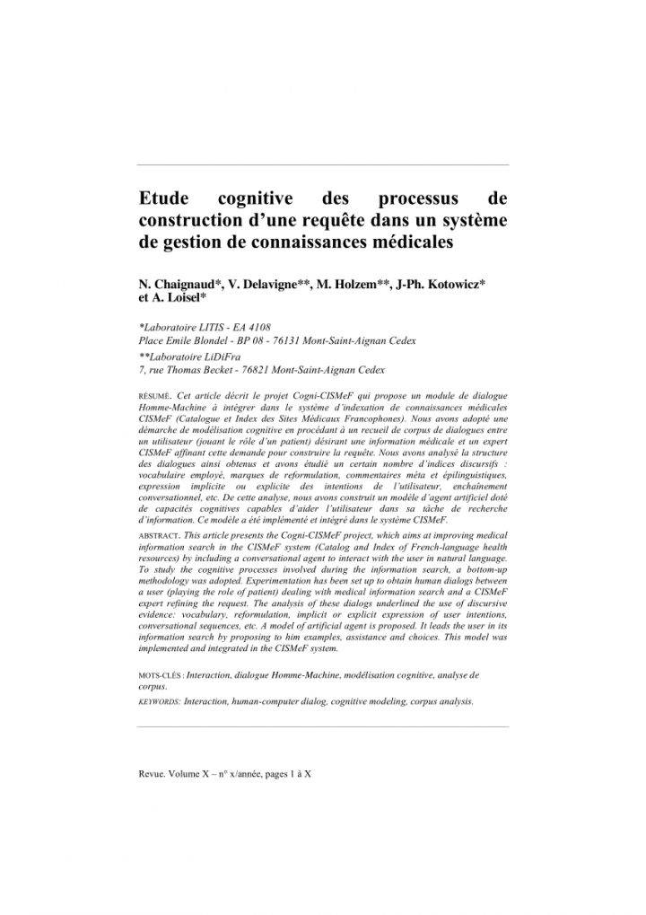 Pdf) \'etude Cognitive Des Processus De Construction D'une avec Ivre Mots Fleches