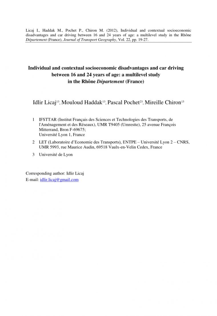 Pdf) Individual And Contextual Socioeconomic Disadvantages tout Liste De Departement De France Pdf) Individual And Contextual Socioeconomic Disadvantages tout Liste De Departement De France