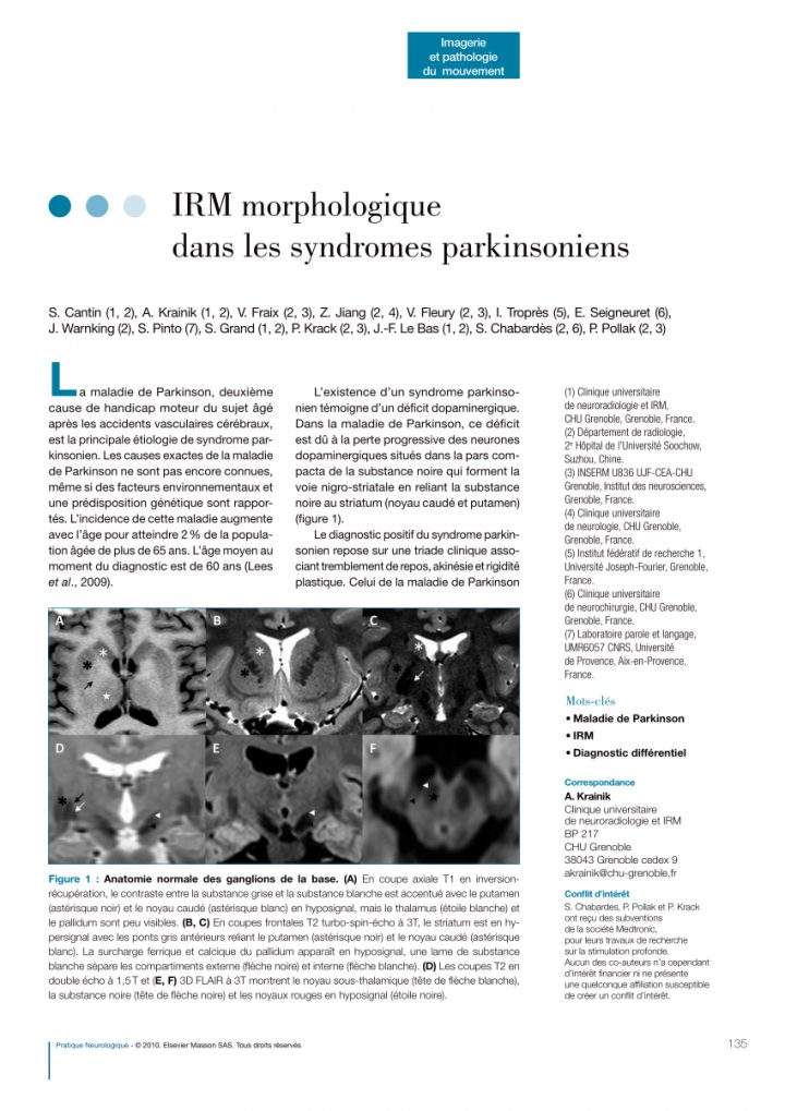 Pdf) Irm Morphologique Dans Les Syndromes Parkinsoniens serapportantà Ivre Mots Fleches