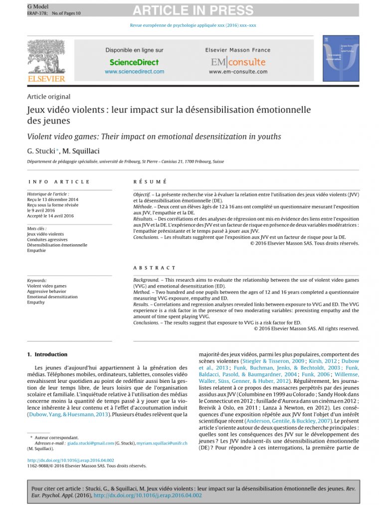 Pdf) Jeux Vidéo Violents : Leur Impact Sur La encequiconcerne Jeux Pédagogiques En Ligne