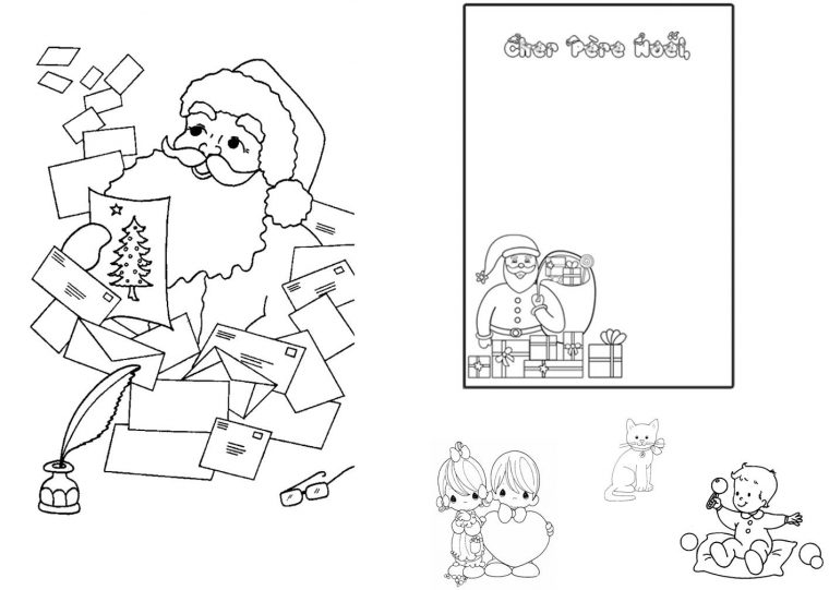 Pdf] Lettre Pere Noel A Colorier avec Coloriage Pere Noel À Imprimer Gratuit