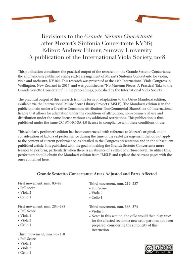 Pdf) Revisions To The Grande Sestetto Concertante After à Revision Grande Section Pdf) Revisions To The Grande Sestetto Concertante After à Revision Grande Section