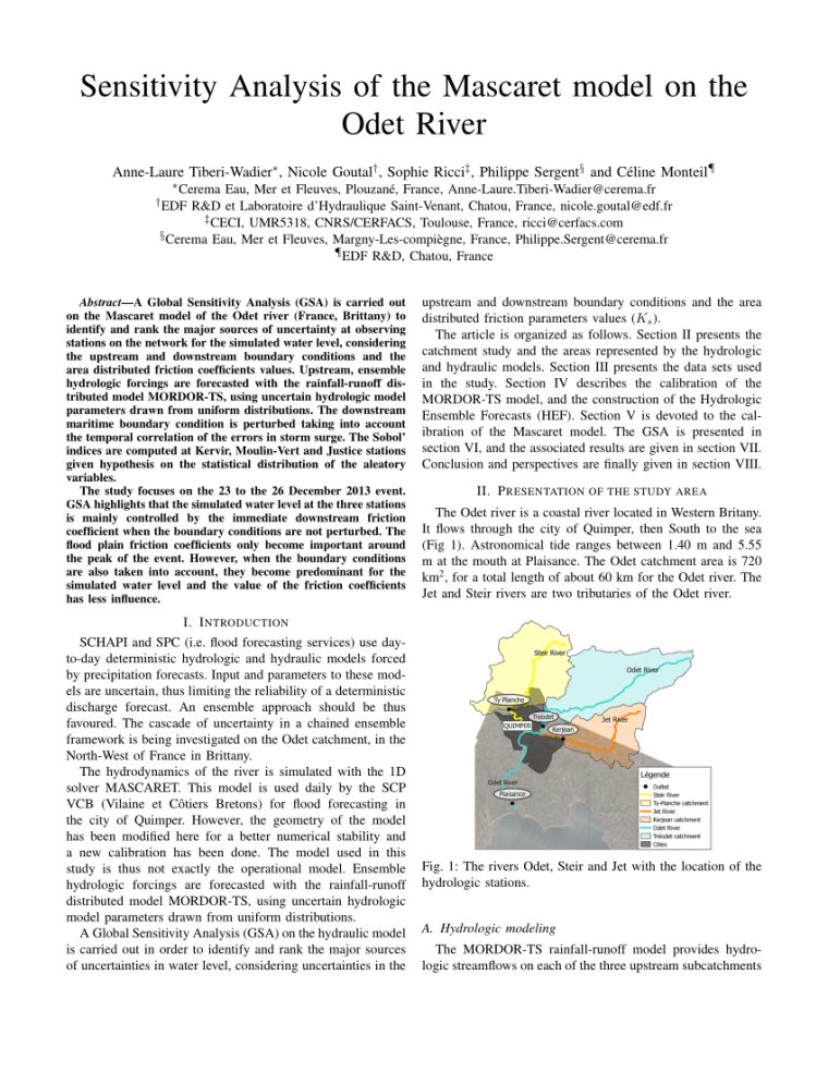 Pdf) Sensitivity Analysis Of The Mascaret Model On The Odet destiné Les Fleuves En France Cycle 3