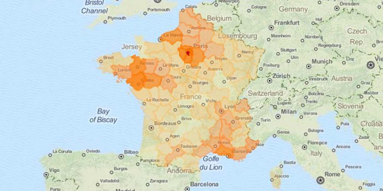 Pénurie De Carburant : La Carte De France Des Départements destiné Carte De France Des Départements